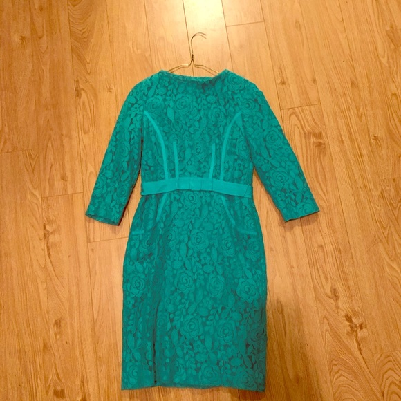 Turquoise sleeve lace dress - Picture 1 of 2